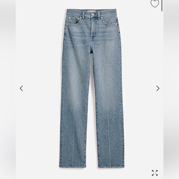 Madewell The Tall '90s Straight Jean in Rondell Wash: Crease Edition NN691